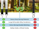 10ft Industrial-Grade Tree Hanging Straps 5500lb Max Capacity, Complete Kit with Swivel Hook & V1107-CS-QQBD10