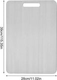 Stainless Steel Cutting Board, 40 x 28 cm, Dishwasher safe, for Home Kitchen and Everyday Cooking, V1189-LC-RY-00515