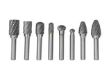 8pcs Tungsten Carbide Burr Bits Dia 6mm Rotary File Set for Wood Carving Metal Working V1294-YM0523-3111210398411