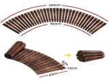 Gardeon 8FT Wooden Garden Pathway Roll-Out Curved Walkway Outdoor Backyard Charcoal Brown GD-PW-C-8FT-CC