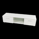 TV Cabinet Entertainment Unit Stand High Gloss Storage Shelf 140cm White V63-837811