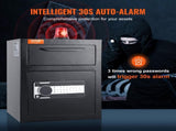 1.7 Cub Depository Safe, Deposit Safe with Drop Slot, Electronic Code Lock and 2 Emergency Keys, V952-LCSBXX17L000GVVNCV0