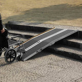 VEVOR Portable Wheelchair Ramp, 213 cm 363 kg Capacity, Non-Slip Aluminum Folding Threshold Ramp, V952-ZDKMJPD84YC13E5LEV0