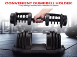 Powertrain 40kg Adjustable Dumbbell Home Gym Exercise Equipment Free Weights DMB-BF2-040-1