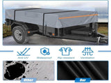 6*12 Heavy Duty RV & Trailer Cover, Travel Trailer Toy Hauler & Camper Cover 420D Dust and UV V1107-CS-JNWZTBFS10