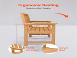 Outdoor Bench, 128 cm, 363 kg Weight Capacity for 2-3 Persons, Weatherproof Plastic Frame with V952-GYZYSLYMSSTBEEBDW001V0