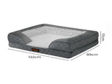 Pawz Orthopedic Memory Foam Pet Bed Dog Washable Mat PT1289-XXL-GY