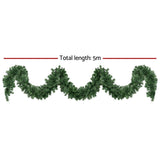 Jingle Jollys 5M Christmas Garland LED Lights Party Xmas Decorations 380 TIPS XM-TR-GAR-5M-LED