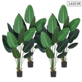 SOGA 4X 160cm Artificial Green Indoor Traveler Banana Fake Decoration Tree Flower Pot Plant APLANTFHM16010X4