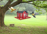 Bird Feeders House for Outside Hanging, Metal Wild Bird Feeder for Outdoors Large Capacity Cardinal V1192-AZ-W-29498