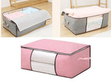 Clothes Storage Bags Fabric Foldable Blanket Storage Container Closet Organizer with Clear Window V1294-YM0901-3117250021321
