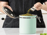 Green Coffee Container with CO2 Valve 1.8L Airtight Storage Jar V1188-MAG101-05704-2