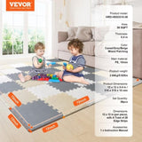 Kids Foam Puzzle Floor Playmat 0.4 in 36 Pcs Interlocking EVA Soft Tiles V952-YXPXDQXEVA36RZ6OAV0