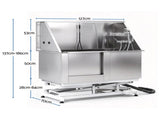 i.Pet Electric Pet Bath Tub Dog Grooming Stainless Steel Wash Station 127cm PET-DOG-BATH127-EL