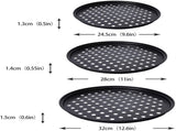 3 pieces - Pizza pans - round pizza plate - pizza baking sheet - baking sheet - round baking sheets V1188-MS101-02933-1