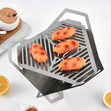 Portable Stainless Steel Mini BBQ Grill with Detachable Folding Design for Camping, Picnics, Beach V1189-LC-HW-00372