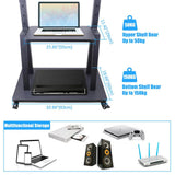 32" -100" Heavy Duty Floor TV Stand TV Cart Trolley Height Adjustable Mount Bracket V767-U-990A