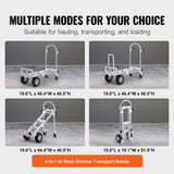 VEVOR Aluminum Hand Truck, 4 in 1, 454 kg Max Load Capacity, Heavy Duty Industrial Convertible V952-DGNSTHC1000B0NYPXV0