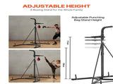 2 in 1 Punching Bag Stand, Steel Heavy Duty Workout Equipment, Adjustable Height Boxing Punching Bag V952-SDZJSDJQJDJ6OB7RL001V0