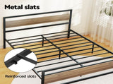 Artiss Bed Frame Double Size Metal Frame with 2 Drawers DREW MBED-C-DREW-D-DRAW