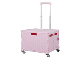 Folding Shopping Trolley Cart Portable Pink STP1001-65L-PK
