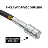 BAUMR-AG CVS609 9 Metre x 60mm Concrete Vibrating Shaft, Australian Standard 3-Claw Drive Coupler V219-CCVSHFBM609A