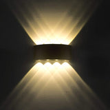 Wall Lamp, LED 8W IP65 Waterproof Aluminum Up Down Light, Warm White V1188-MS-520-052