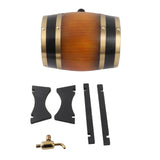 3L Large Capacity Retro Color Oak Wood Red Wine Barrel Bucket Keg Storage Container for Home V1294-YM0901-3118200000511