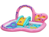 Bestway Inflatable Butterfly Kids Play Pool Park with Slide 180cm Pink BW-POOL-PLAY-53175