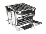 Stainless Steel Portable Folding Camping Stove, Fire Pits for Outside Wood Burning, Medium Size V1369-AZ3-W-12083