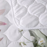 Bianca Lorna White Floral Printed Quilted Bedspread Set Double V442-BCA-BEDSPREAD-LORNA-WHITE-DS