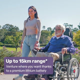 EQUIPMED Power Electric Wheelchair, XL Wide Bariatric Chair Seat, Long Range, Airline Approved, V219-HELWLCEQPKK5A