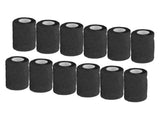 12Pcs Bandage Wrap Natural Latex Elastic Self Adhesive Wrap for Cows Dogs Horses 10cm Black V1294-YM0523-3111220104716
