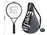 Everfit 27 Inch Tennis Racket Lightweight Racquet for Beginner Adult Players Black TR-FASTCRTL-BK