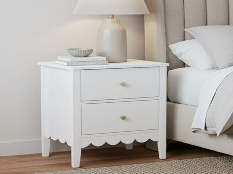 Artiss Bedside Table 2 Drawers Bedroom Storage Nightstand White FURNI-G-BS-01-WH