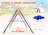 Swing Sets for Backyard 6 in 1 Swing Set 440lbs Capacity Metal Swingset V952-AXQQTZ4RW000I4JXOV0