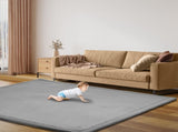 Marlow Coral Velvet Area Rugs Large Mat 120x200cm Grey FR2045-120X200-GY