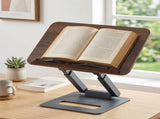 Artiss Book Stand Telescopic Book Holder with Page Clip Ergonomic Desktop Stands OAK BK-ST-RISE-WD