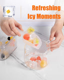 Ice Cube Tray with Lid&Bin, Ice Cube Mold with 56 Cubes, Stackable Ice Trays for Freezer with V1258-DP02-C-1