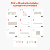4-Step White Robust Pool Ladder of 2 Handrails for 1219.2-1371.6 mm Pools V952-DXYCTLTSFSSLMT8OVV0