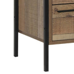 Bedside Table 2 drawers Night Stand Particle Board Construction in Oak Colour V43-BST-MAS-OK