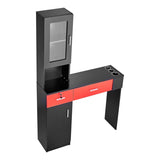 Salon Station, Wall Mount Barber Salon Station for Hair Stylist, Beauty Spa Furniture Set, 1 Storage V952-SLJSLJJTZS002VRD7V0