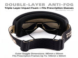 DOTUGE DGQ-D07 Magnetic Flip Ski Goggles with REVO Coated Dual-Layer Anti-Fog Spherical Lens, UV400 V1341-ZY-BD9KJK24-A