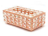 Tissue Dispenser Light Luxury Napkin Storage Box Metal Crystal Glass Tissue Holder for Home V1294-YM0703-3117230011911