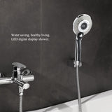 3 Spraying Mode Digital Display Handheld Shower Head with 3-color Temperature Control LED Light V1294-YM0727-JY11846