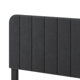 Levede Double Bed Frame Upholstered Adjustable Headboard Bed Platform Dark Grey BF1083-DGY-AU