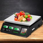 Emajin Scales Digital Kitchen 40KG Weighing Scales Platform Scales Black LCD SCALE-SHOP-B-40KG-BK