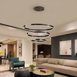 BAMDECOR AD2573 3 Round Rings C Shape Ceiling Light Chandeliers V255-BAM-AD2573-3