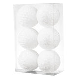6Pcs Xmas Tree Snowball Ornaments Pendant Decor Foam Wedding Decoration Scene Props 10cm White V1294-YM0901-3115240094511