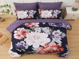 Midnight Rose Velvet 3 Piece Comforter Set V745-AB011173AJ3